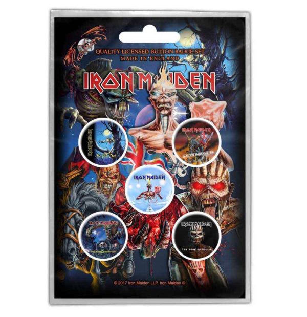 Iron Maiden© Button Badge Pack “Iron Maiden Later Albums” Official Licensed Band Badges (25mm)