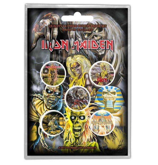 Iron Maiden© Button Badge Pack “Iron Maiden Early Album” Official Licensed Band Badges (25mm)