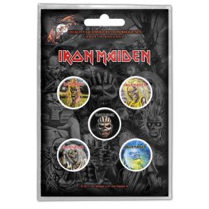 Iron Maiden© Button Badge Pack “The Faces of Eddie” Official Licensed Band Badges (25mm)
