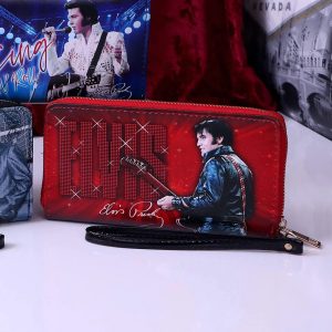 Nemesis Now© Elvis Presley© C5379S0 “Elvis 68- The King Of Rock N' Roll”Embossed Purse (19cm)