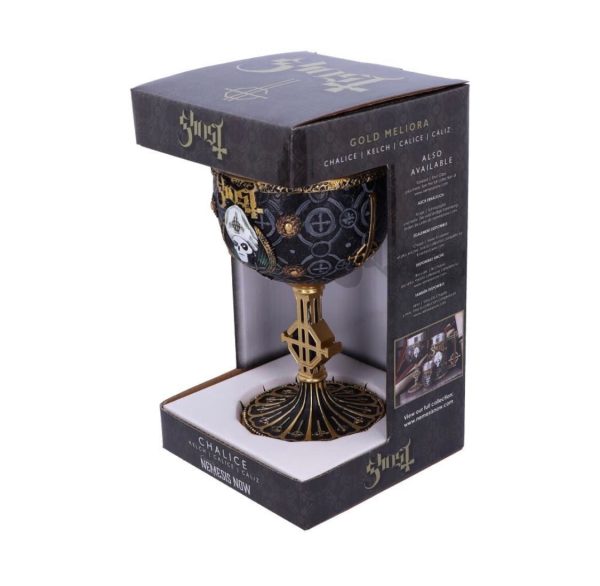 Nemesis Now© Ghost©  Ghost Gold Meliora Chalice Papa Emeritus III Gold Goblet (18cm) - Image 6