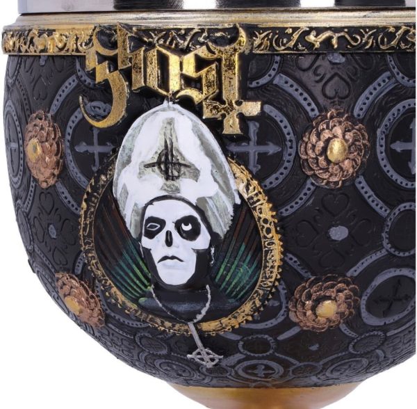 Nemesis Now© Ghost©  Ghost Gold Meliora Chalice Papa Emeritus III Gold Goblet (18cm) - Image 5