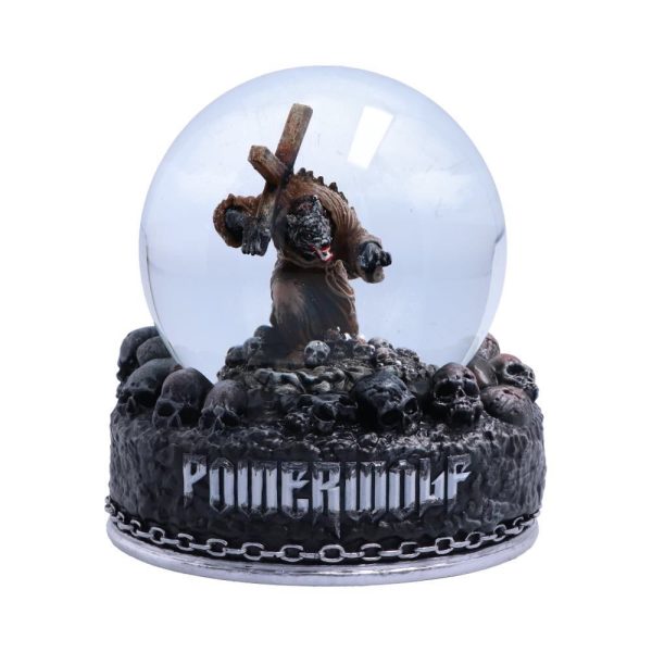 Nemesis Now© Powerwolf© “Metal Is Religion” Powerwolf Snow Globe (13cm) (Grey/Glass) - Image 2
