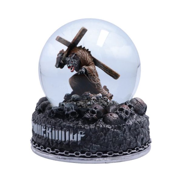 Nemesis Now© Powerwolf© “Metal Is Religion” Powerwolf Snow Globe (13cm) (Grey/Glass) - Image 3