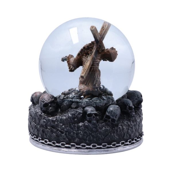 Nemesis Now© Powerwolf© “Metal Is Religion” Powerwolf Snow Globe (13cm) (Grey/Glass) - Image 6