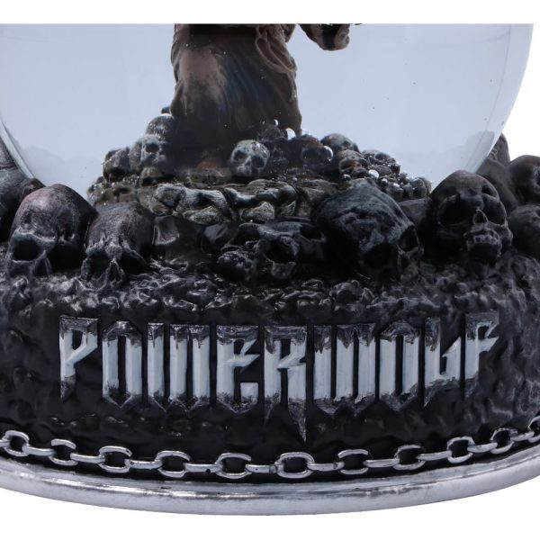 Nemesis Now© Powerwolf© “Metal Is Religion” Powerwolf Snow Globe (13cm) (Grey/Glass) - Image 5