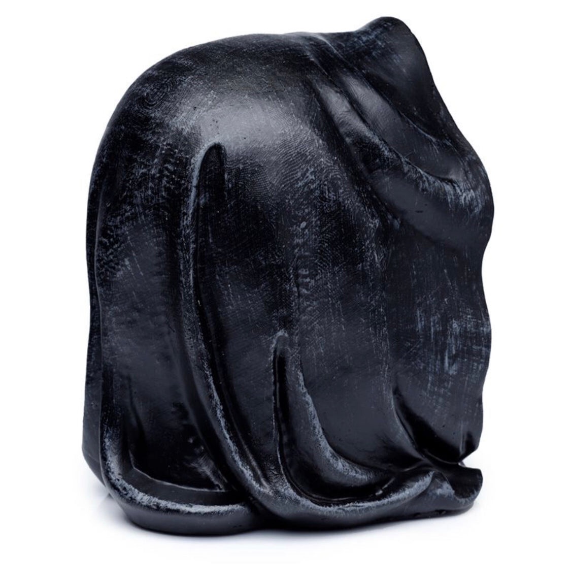 SK352 The Reaper Skull Head Gothic Ornament (12cm) (Black/Bone) - Image 4