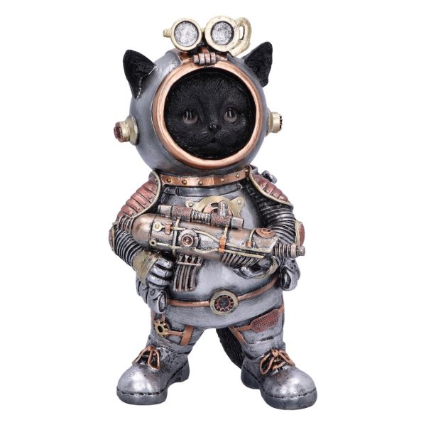 Nemesis Now© “Cat-tack” Space Steampunk Cat With Mini Space Gun Ornament (23cm) - Image 2