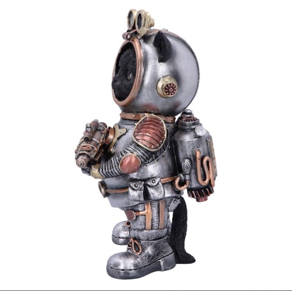 Nemesis Now© “Cat-tack” Space Steampunk Cat With Mini Space Gun Ornament (23cm) - Image 6
