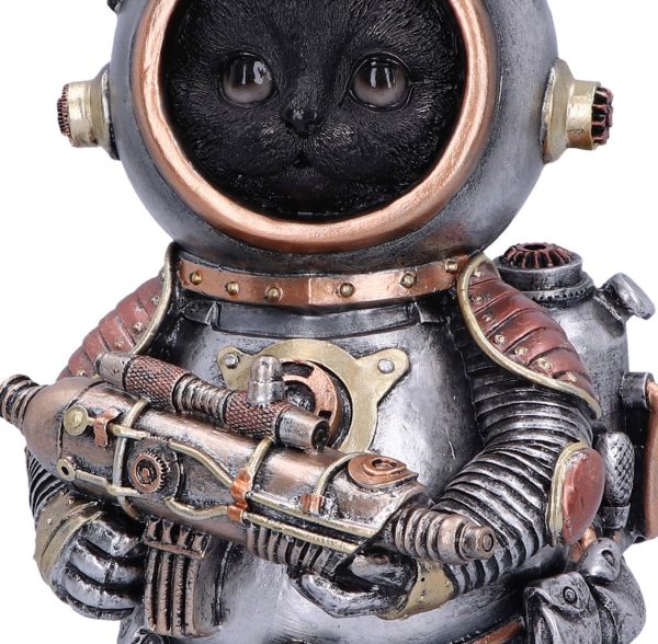 Nemesis Now© “Cat-tack” Space Steampunk Cat With Mini Space Gun Ornament (23cm) - Image 3