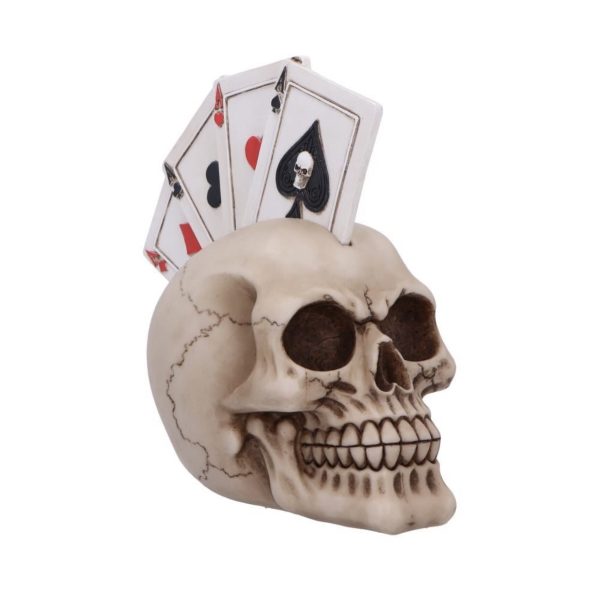 Nemesis Now© Four of a Kind Playing Cards Skull Head Ornament (19cm) - Image 2