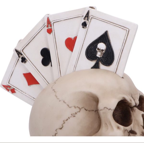 Nemesis Now© Four of a Kind Playing Cards Skull Head Ornament (19cm) - Image 5