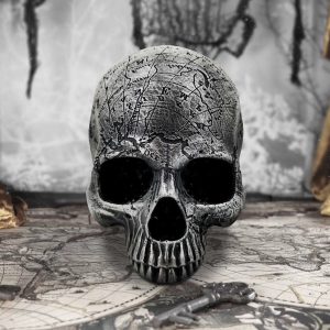 Nemesis Now©  Mind Map Skull Head Ornament (15cm) (Grey)