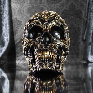 Nemesis Now© B6586Y3 “Renaissance” Black And Gold Skull (19cm) (Black/Gold)