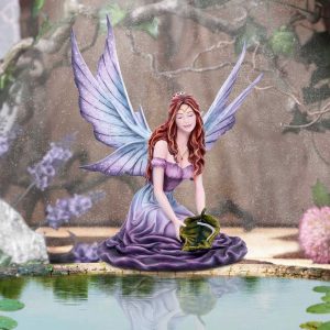 Nemesis Now©  “Tessa” Fairy Sitting On Floor With Leaf Water Stream (32cm)