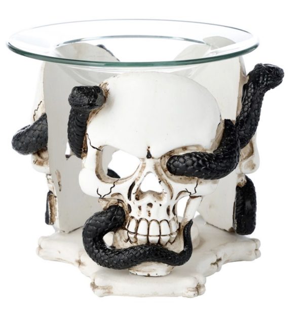 SK340 Skull & Serpent Resin Oil & Wax Melt Burner (10.5cm)