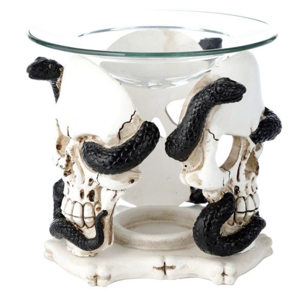 SK340 Skull & Serpent Resin Oil & Wax Melt Burner (10.5cm) - Image 4