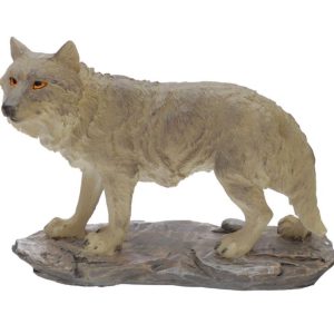 WOLF36 Protector of the North Moonlight Protector Wolf “Stance” Ornament Statue Figurine (10.5cm)