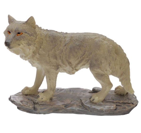WOLF36 Protector of the North Moonlight Protector Wolf “Stance” Ornament Statue Figurine (10.5cm)