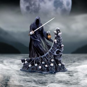 Nemesis Now© Soul Reaper on a Sailing Boat Ornament (19cm) (Black)