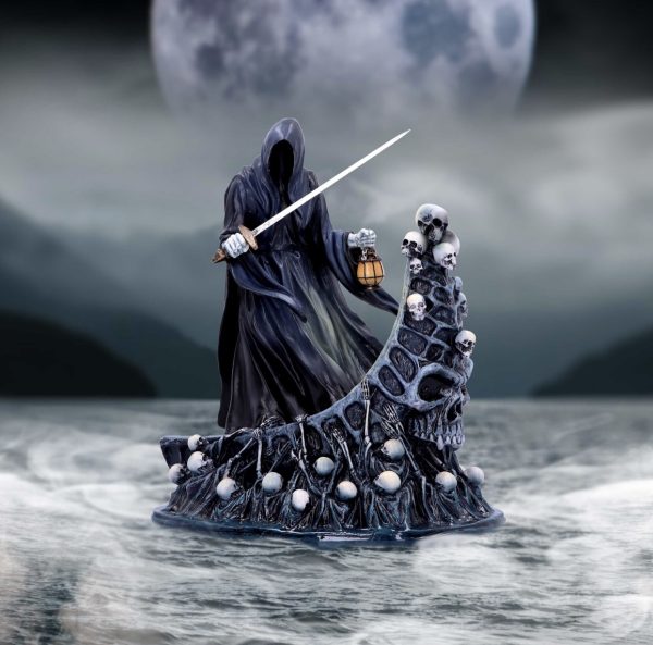 Nemesis Now© Soul Reaper on a Sailing Boat Ornament (19cm) (Black)