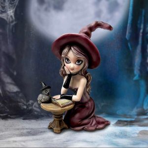 Nemesis Now© Agatha Witch Figurine Ornament Statue (15cm) (Pink/Purple)