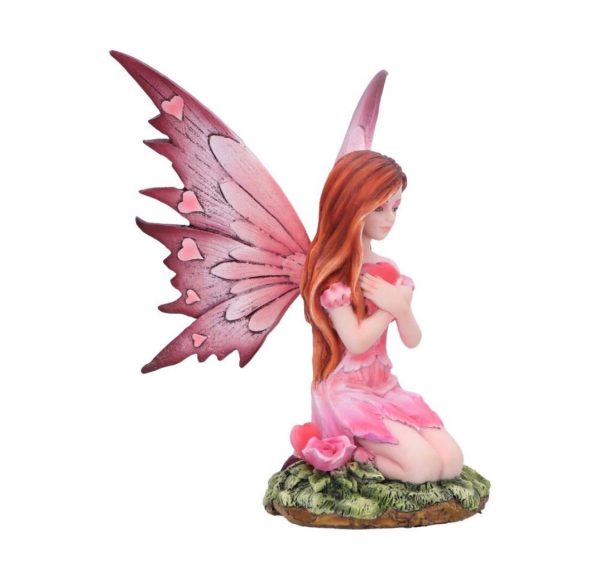 Nemesis Now©  “Corissa Fairy Love Heart And Roses” Statue Figurine Ornament (17cm) (Pink) - Image 6