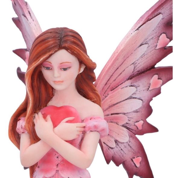 Nemesis Now©  “Corissa Fairy Love Heart And Roses” Statue Figurine Ornament (17cm) (Pink) - Image 4