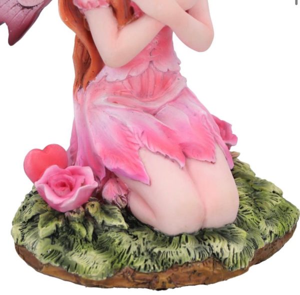 Nemesis Now©  “Corissa Fairy Love Heart And Roses” Statue Figurine Ornament (17cm) (Pink) - Image 5
