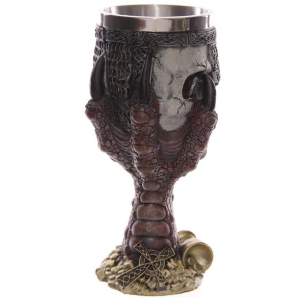 SK203 Dragons Claw & Warrior Skull Goblet (18cm) (Removable Stainless Cup) - Image 6