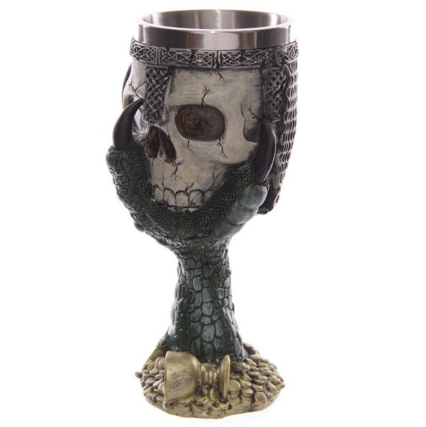 SK203 Dragons Claw & Warrior Skull Goblet (18cm) (Removable Stainless Cup) - Image 4