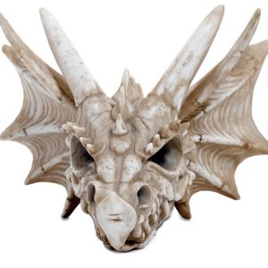 Shadows of Darkness DRG529 Dragon Skull Ornament Large (Stone Colour) (13.5cm)