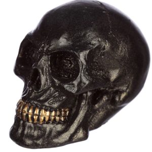 SK288 Iridescent Skull Head Gold Teeth Metallic Style Finish (Small) (5cm) (Gold)