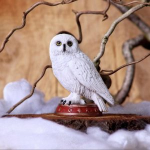 Nemesis Now©  “Wizard's Familiar” Owl Statue Ornament Figurine (10cm) (Red/White)