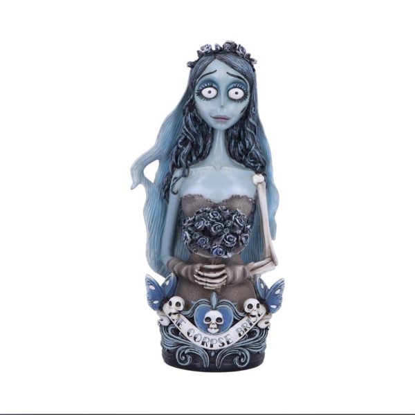 Nemesis Now© Officially Licensed “Corpse Bride Emily”Zombie Girl Roses Ornament Bust (29.3cm) - Image 2