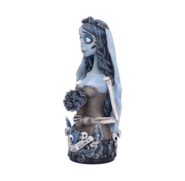 Nemesis Now© Officially Licensed “Corpse Bride Emily”Zombie Girl Roses Ornament Bust (29.3cm) - Image 8