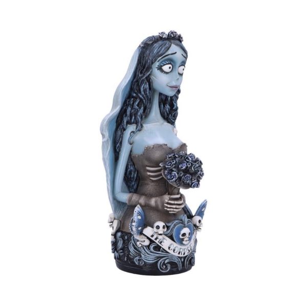 Nemesis Now© Officially Licensed “Corpse Bride Emily”Zombie Girl Roses Ornament Bust (29.3cm) - Image 5