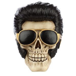 SK335 The King Rock N Roll Skull Ornament (15cm)