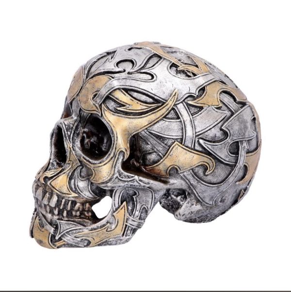 Nemesis Now© Tribal Traditions Large Metallic Skull Ornament (19.5cm) (Silver/Gold) - Image 2