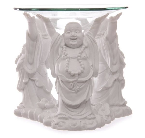White Laughing Buddha Oil & Wax Melt Burner (11cm)
