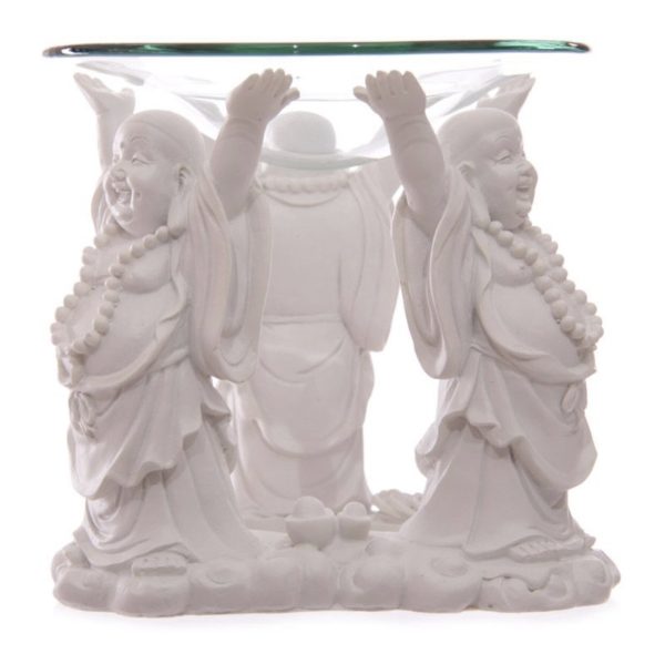 White Laughing Buddha Oil & Wax Melt Burner (11cm) - Image 2