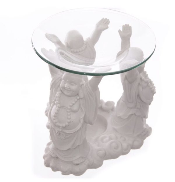White Laughing Buddha Oil & Wax Melt Burner (11cm) - Image 4