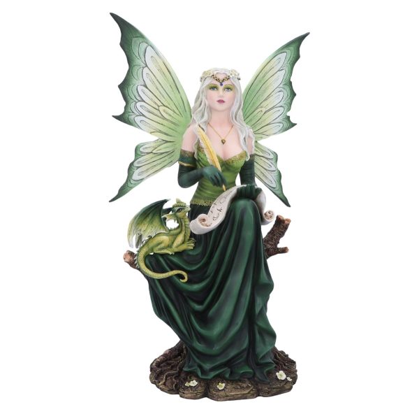 Nemesis Now©  “Giada” Fairy Scroll Drawing Dragon Companion Figurine Statue Ornament (49.5cm) - Image 2