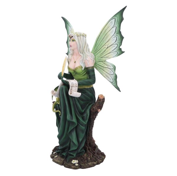 Nemesis Now©  “Giada” Fairy Scroll Drawing Dragon Companion Figurine Statue Ornament (49.5cm) - Image 3