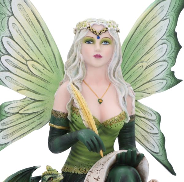 Nemesis Now©  “Giada” Fairy Scroll Drawing Dragon Companion Figurine Statue Ornament (49.5cm) - Image 5