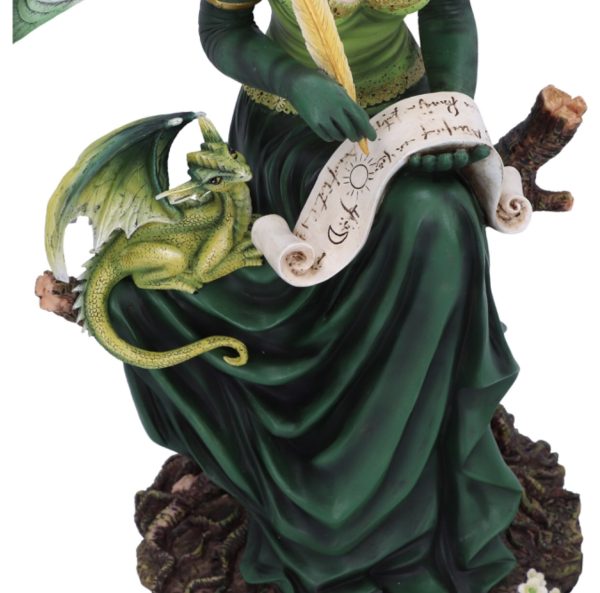 Nemesis Now©  “Giada” Fairy Scroll Drawing Dragon Companion Figurine Statue Ornament (49.5cm) - Image 4