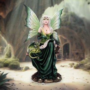 Nemesis Now©  “Giada” Fairy Scroll Drawing Dragon Companion Figurine Statue Ornament (49.5cm)