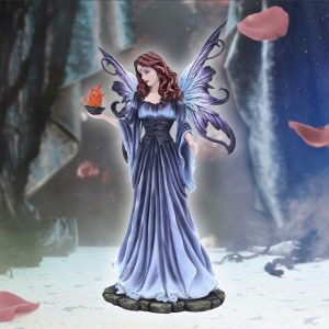 Nemesis Now© “Enya” Fire Fairy Statue Ornament Figurine (37cm) (Blue/Red)