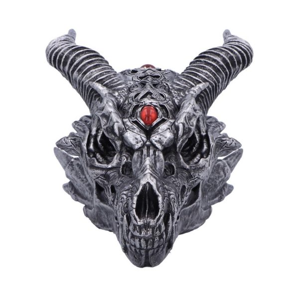 Nemesis Now©  "Tribal Flame" Jewelled Dragon Skull Head (21.5cm) - Image 3