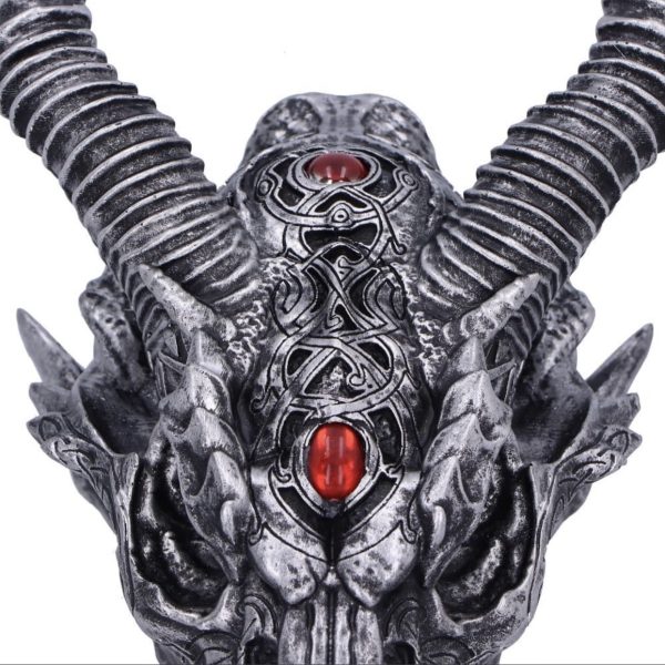 Nemesis Now©  "Tribal Flame" Jewelled Dragon Skull Head (21.5cm) - Image 5